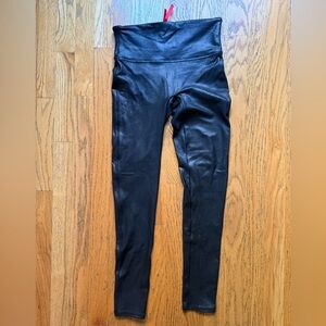 SPANX Faux Leather Black Leggings